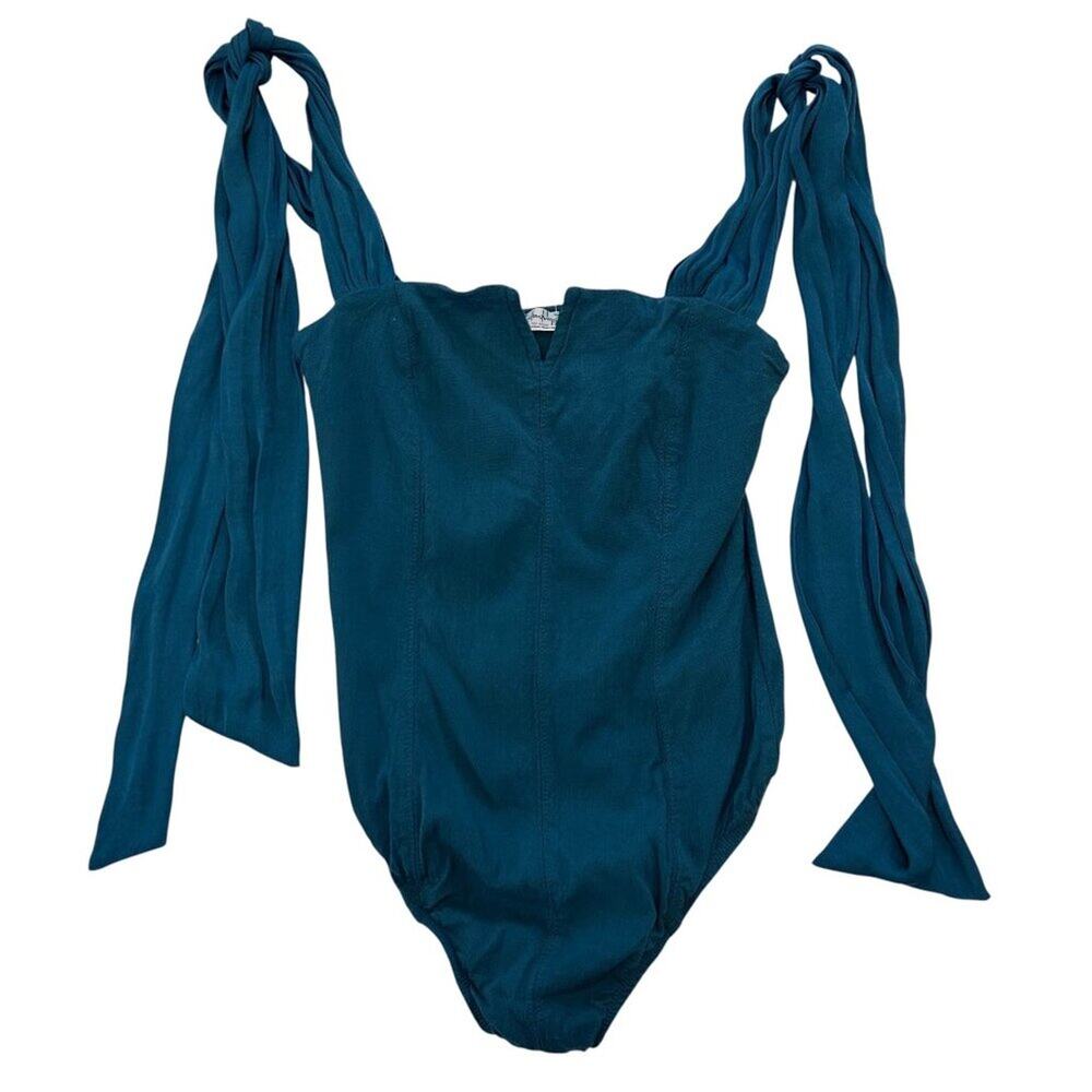 INTIMATELY FREE PEOPLE Lola Teal Bodysuit XS